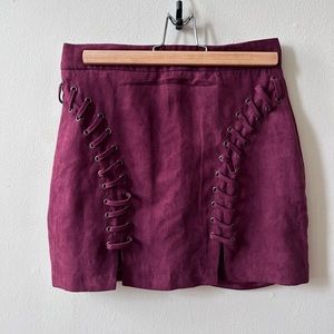 Suede Mini Skirt